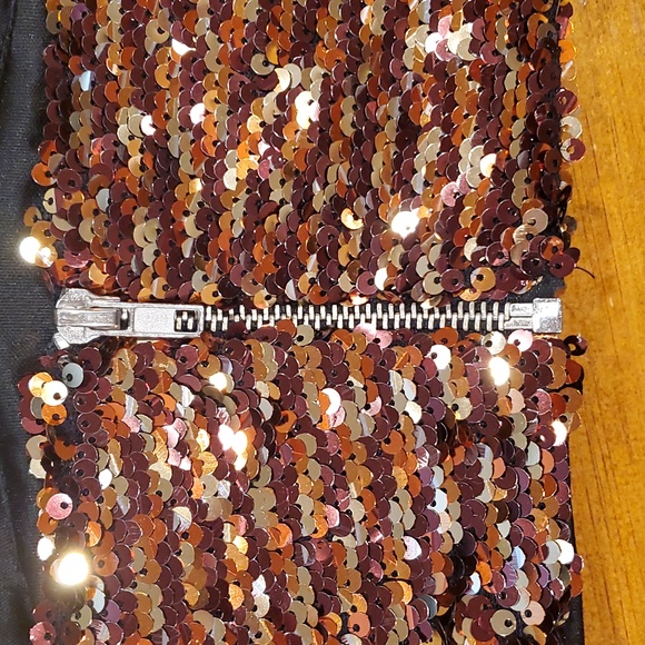 Shimmering Copper Sequin Bralette Top - Picture 4 of 7